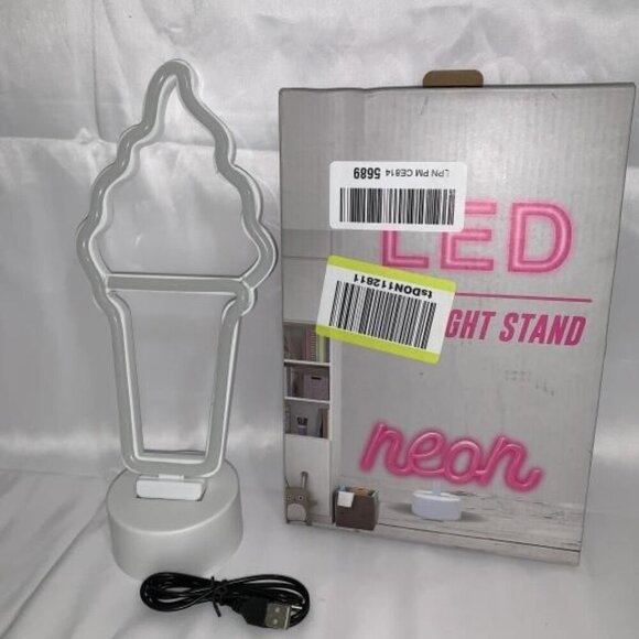 Ice cream LED Neon Sign Wall Decor USB Operated Nightlight - Picture 4 of 6